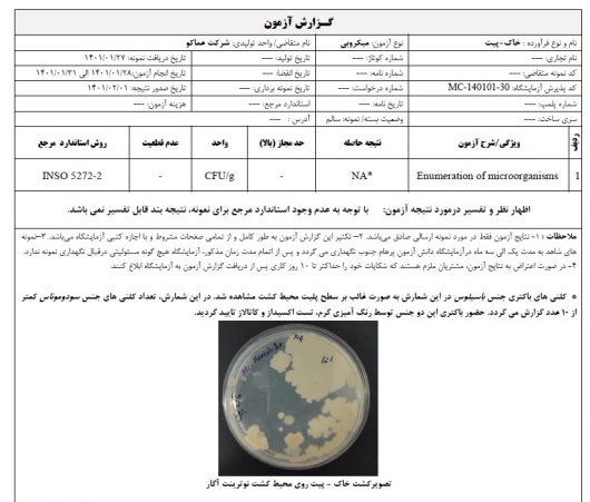 نمونه شمارش باکتری